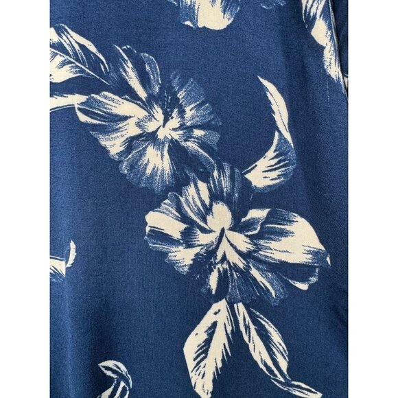 Old Navy Mens Short Sleeve Button Up Shirt Sze XXL Blue Floral Casual Summer NWT - Picture 10 of 15